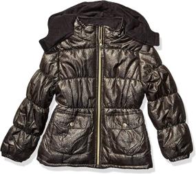 img 3 attached to 🧥 Pink Platinum Girls' Big Puffer Jacket with Sparkling Foil Print