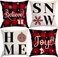 christmas buffalo pillows farmhouse decorative logo