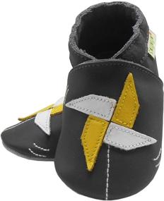 img 3 attached to 👣 SAYOYO Baby Leather Soft Sole Moccasins: Adorable Patterned Crawling Shoes for Infants and Toddlers