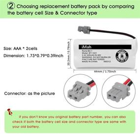 img 1 attached to 🔋 iMah BT-1021 2.4V 300mAh Cordless Phone Battery Compatible with Uniden BT1025 BT1008 BBTG0798001 BBTG084700 Handset (Set of 4)