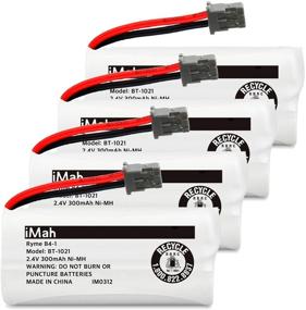 img 4 attached to 🔋 iMah BT-1021 2.4V 300mAh Cordless Phone Battery Compatible with Uniden BT1025 BT1008 BBTG0798001 BBTG084700 Handset (Set of 4)