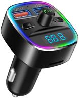 🚗 nulaxy nx10 bluetooth fm transmitter for car with qc3.0, 7 colors led backlit, sd card slot, usb flash drive support - music player, hands-free car kit (black) logo