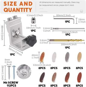 img 3 attached to 🔧 Rustark 133 Pcs All-In-One Aluminum Pocket Hole Jig Kit: Woodwork Tools with Oblique Wood Plugs, Locator Puncher, Dowel Hole Jig Drill Bit - Ideal for Carpentry