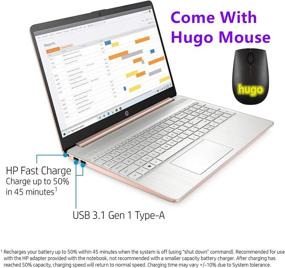 img 2 attached to 💻 Ноутбук HP 15,6 дюйма Ryzen 5 (8 ГБ ОЗУ, 256 ГБ SSD, HDMI, WiFi, Bluetooth, HD веб-камера, Windows 10) Розовый Восстановленный