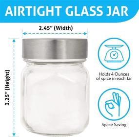 img 3 attached to 🧲 Stylish and Convenient: [15 Pack] Large 4oz Magnetic Spice Jars – Fridge Mounted Glass Spice Storage