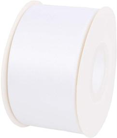 img 1 attached to 🎀 Ribbonitlux - 2 Inch Wide Double Face Satin Ribbon 25 Yards (029-White): Ideal for Gift Wrapping, Party Decor, Sewing, Wedding, and Crafts