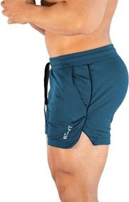 img 3 attached to 🩳 Sandbank Men's 5" Gym Workout Shorts: Quick Dry Running & Bodybuilding Active Shorts with Pockets