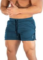 🩳 sandbank men's 5" gym workout shorts: quick dry running & bodybuilding active shorts with pockets logo