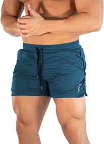 img 4 attached to 🩳 Sandbank Men's 5" Gym Workout Shorts: Quick Dry Running & Bodybuilding Active Shorts with Pockets
