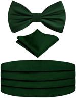 🎀 alizeal green solid handkerchief cummerbund logo