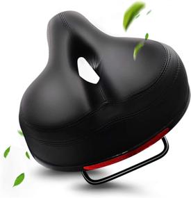 img 4 attached to 🚲 EXPPAN Bike Seat Cushion - Most Comfortable Dual Shock Absorbing Bicycle Saddle with Memory Foam, Waterproof & Reflective Tape Replacement