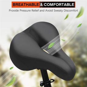 img 3 attached to 🚲 EXPPAN Bike Seat Cushion - Most Comfortable Dual Shock Absorbing Bicycle Saddle with Memory Foam, Waterproof & Reflective Tape Replacement