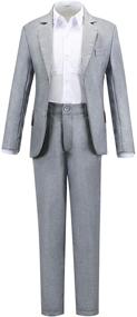 img 3 attached to Adorable Toddler Wedding Clothes: Bearer Outfit Boys' Clothing in Suits & Sport Coats