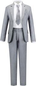 img 4 attached to Adorable Toddler Wedding Clothes: Bearer Outfit Boys' Clothing in Suits & Sport Coats