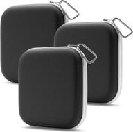 portable neoprene mask storage case with zipper & carabiner clip - ideal for kids, women, men - black logo
