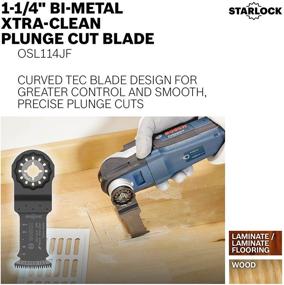 img 3 attached to 🔪 BOSCH Starlock Bi-Metal Oscillating Tool Blades, Multitool Blades for Hard Wood, Laminate, and Drywall; Extra Clean Plunge Cut Saw Blades, 3-Pack, 1-1/4" Width (OSL114JF-3)