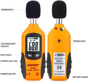 img 3 attached to 🔊 RISEPRO Decibel Meter, Digital Sound Level Meter 30 – 130 dB Audio Noise Measure Device with Backlight, MAX/MIN, Data Hold, Auto Power Off, and Dual Ranges - HT-80A