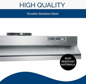 img 2 attached to 🔥 Broan-NuTone BUEZ230SS Stainless Steel Under Cabinet Range Hood, 30 Inch, Economy UC - 190 CFM