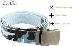 img 2 attached to 👖 Cotton Military Belt MADE Khaki: Enhancing Men's Style with High-Quality Accessories and Belts