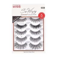 👁️ kiss so wispy curated collection: bestselling false eyelashes multipack with volume, curl, and signature wispy effect - cruelty-free, reusable, contact lens friendly, 5-pair pack logo