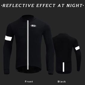 img 2 attached to 🚴 Dooy Men's Thermal Long Sleeve Cycling Bike Jersey - Full Zipper, Rear Pockets, Bicycle Shirts for Biking