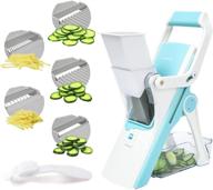 🥒 svebake professional vegetable mandoline slicer for kitchen - multi blade mandolin food cutter, ideal for slice, julienne, matchstick, and dice - aqua logo