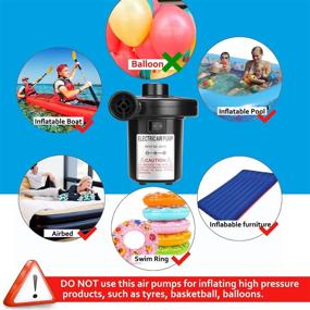 img 3 attached to 🔌 AGPtEK Electric Air Pump: Portable Quick-Fill Inflator/Deflator for Camping, Boats, Mattresses & More!