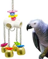 iuhkbh colorful bird swing toy with bell - parrot toy for budgie lovebirds conures small parakeet cages - decorative accessory logo