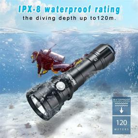 img 3 attached to Flashlight Underwater Waterproof Rechargeable Submersible