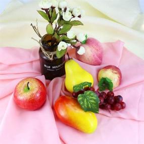 img 1 attached to 🍎 Vibrant Faxco Artificial Fruit Set: Lifelike Decorative Fruits for Home, Kitchen, and Party Décor - 12 PCS Realistic Fake Fruit Decoration