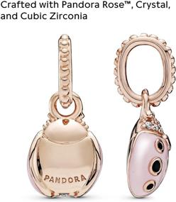 img 2 attached to 🐞 Pandora Rose Pink Ladybird Crystal Pendant with Cubic Zirconia: A Stunning Addition to Your Jewelry Collection
