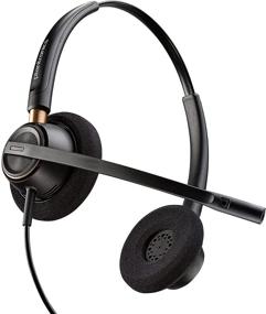 img 4 attached to 🎧 Enhance Your Audio Experience with Plantronics 89434-01 Wired Headset in Sleek Black Design