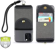 📱 convenient cell phone wallet with rfid protection and wrist strap - compatible with iphone, galaxy & most smartphones/cases logo