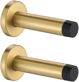 img 4 attached to 🚪 Gold JQK Door Stopper - 304 Stainless Steel Sound Dampening Bumper Wall Protector (2 Pack) - Brushed Gold Finish, DSB5-BG-P2