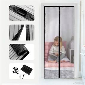 img 2 attached to 🚪 Self-Sealing Magnetic Screen Door - Heavy Duty Mesh Curtain, Pet & Kid Friendly - Fits Doors Up to 39 x 83-Inch