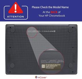 img 2 attached to 🔒 Stylish & Sturdy Protection for New 2020 11.6" HP Chromebook 11 G8 EE: mCover Hard Shell Case in Black