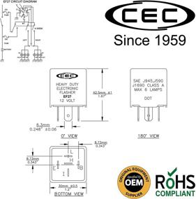 img 3 attached to 🔌 CEC Industries 12V Тяжелая нагрузка 5-контактный электронный мигатель EF27 Реле: Улучшенная производительность для светодиодных и инкусцентных ламп (1 шт)