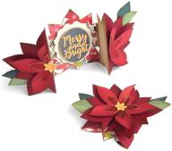 🌺 sizzix thinlits poinsettia fold jen long card die set (9-pack), multicolor - enhance your card crafting! logo