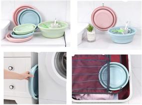 img 2 attached to 🌿 Versatile Green Collapsible Dish Tub Bowl: Lightweight, BPA-Free, Multi-Purpose Wash Basin - xjs