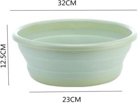 img 3 attached to 🌿 Versatile Green Collapsible Dish Tub Bowl: Lightweight, BPA-Free, Multi-Purpose Wash Basin - xjs