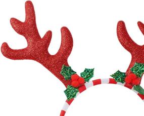 img 1 attached to Adorable Pack of 2 Dog Christmas Reindeer Antlers Headband: Perfect for Small Medium Dogs!