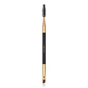 img 3 attached to Docolor Professional Tool - Duo Eyebrow Brush with Angled Brush and Spoolie Brush, Black