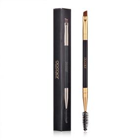 img 4 attached to Docolor Professional Tool - Duo Eyebrow Brush with Angled Brush and Spoolie Brush, Black