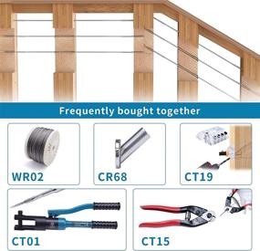 img 1 attached to 🔩 60-Pack 1/8" Swage Lag Screws Left & Right Cable Railing Hardware Kit for Wood Post | T316 Stainless Steel Stair Deck Wood Budget System | 30 Pairs CK17