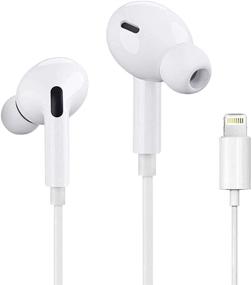 img 4 attached to 🎧 Apple MFi Certified Earbuds/Headphones with Lightning Connector - In-Ear Stereo Headset with Built-in Microphone & Volume Control, Compatible with iPhone 12/SE/11/X/8 7 - Plug and Play for All iOS Systems