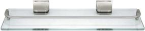 img 4 attached to 🛁 MODONA Satin Nickel Glass Wall Shelf with Rail - 5 Year Warranty