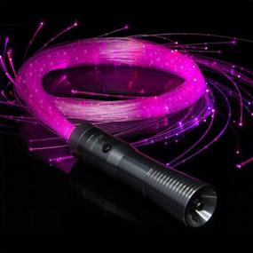 img 1 attached to 💫 GloFX Sparkle Fiber Space Whip Remix - Programmable LED Fiber Optic Whip, 6 Ft 360° Swivel - Super Bright Light Up Rave Toy EDM Pixel Flow Lace Dance Festival: Unleash Your Inner Dancer with this mesmerizing Light Show!