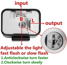 img 1 attached to 🚦 12V Регулируемый по скорости 2-контактный светодиодный электронный мигающий реле - прямая замена для автомобильных и мотоциклетных реле поворотных сигналов и аварийного предупреждения Hyper Flash Relay
