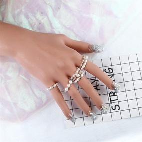 img 1 attached to 💍 Vibrant Crystal Beaded Elastic Ring: Embrace Exquisite Simplicity!