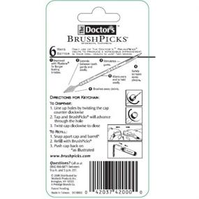 img 2 attached to 🦷 The Doctor's Brushpicks Toothpicks: 15 Pick Re- Fillable Keychain Dispenser - Pack of 6 | Convenient Dental Care Solution